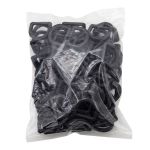 Полукольцо 25мм (35х30мм) пластик (ПП), чёрный, ПК-25, 100 шт