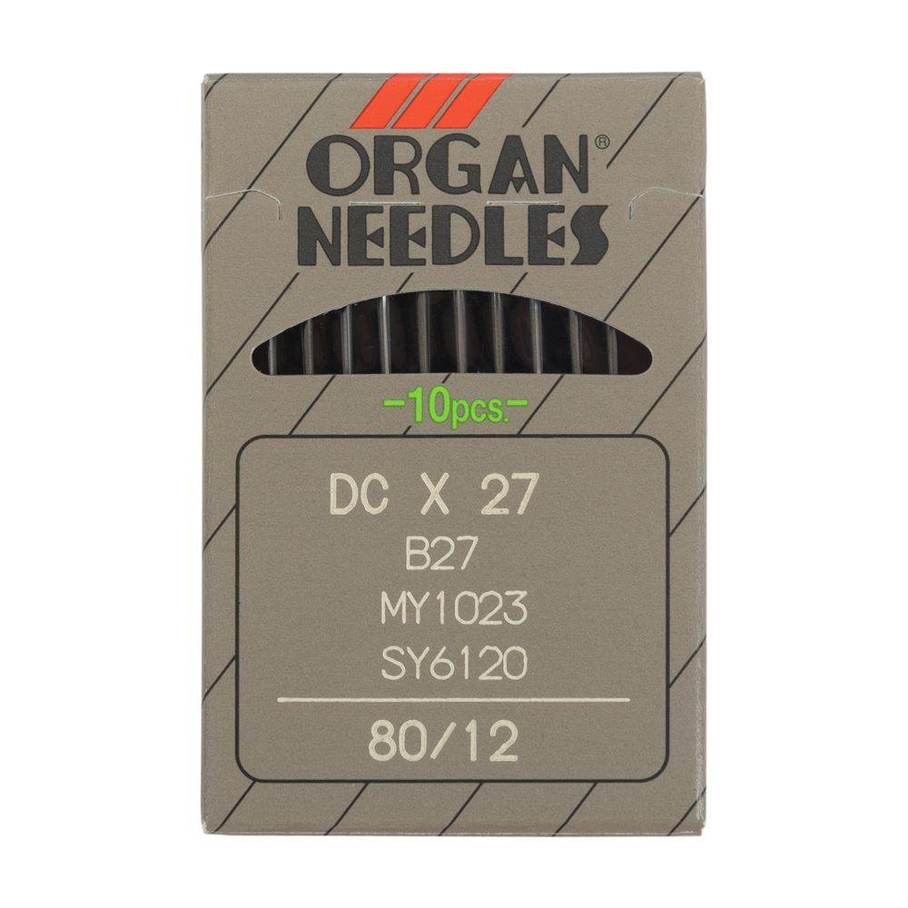 Иглы для промышленных швейных машин Organ DC*27, 10 шт, 080