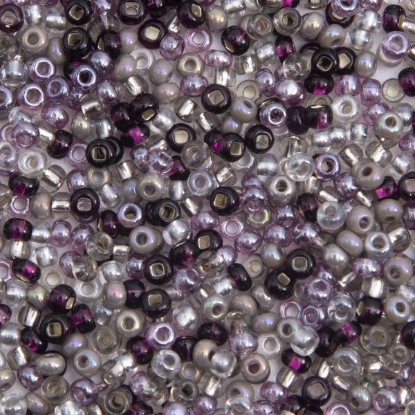 Набор бисера Preciosa 10/0 (2.3 мм), 20 г, 5 цветов, ассорти №2, серо-фиолетовый