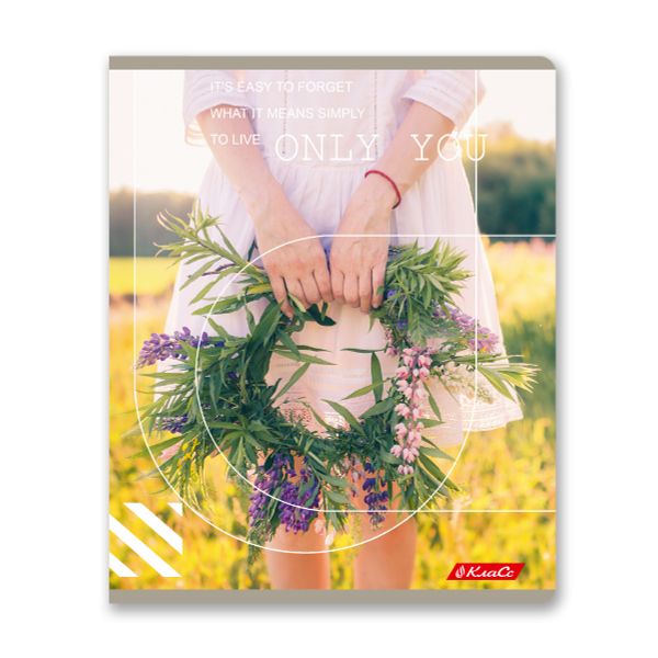 Тетрадь ученическая общая, A5+ 96 л. на скобе 60 г/м², белизна 100%, 5 шт, линия в термоусадочной пленке, 000792 Только ты, Светоч 96ТЕТл-001