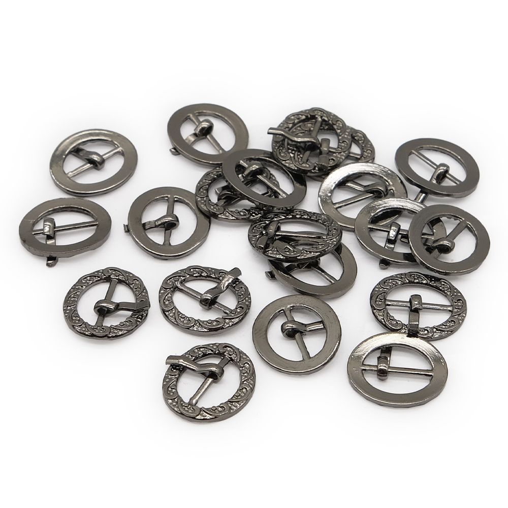 Пряжка ременная металл 10 мм (цв. чер.никель), 20 шт