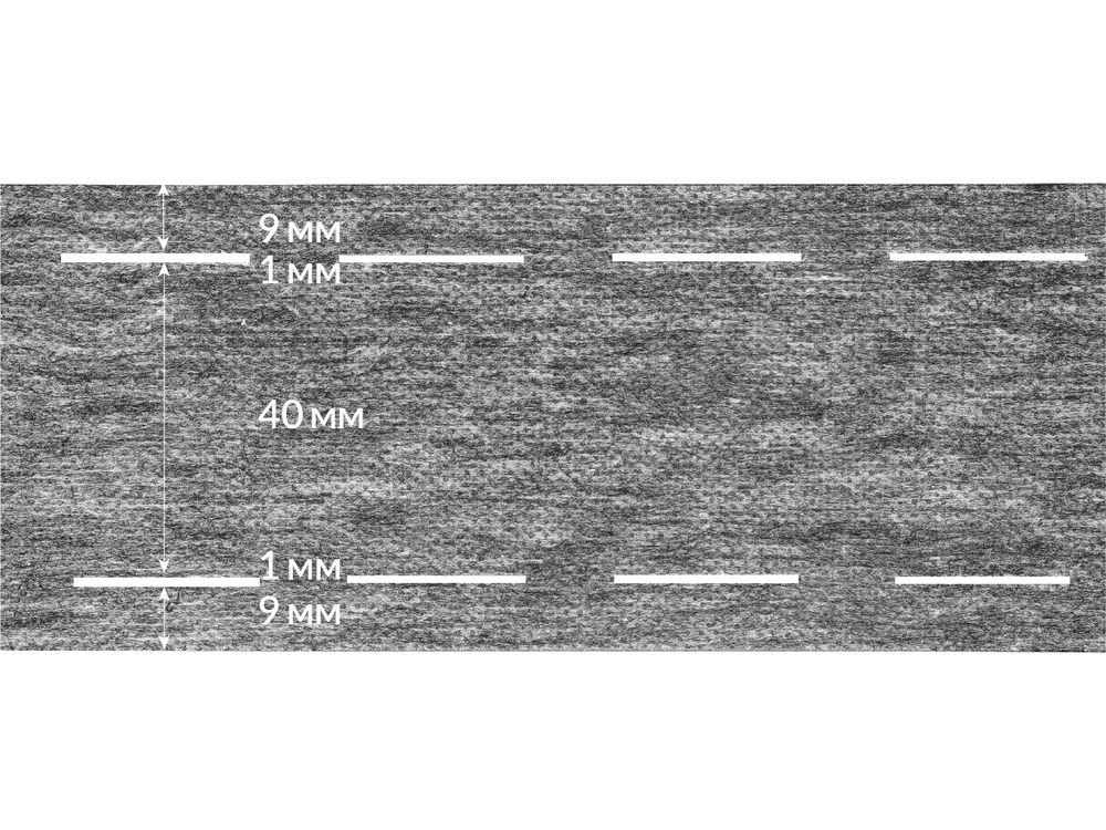 Лента корсажная клеевая перфорированная 60.0 мм / 200 метров, 50 г/м², цв. серый, 20150 9/1/40/1/9, БрючникоФФ