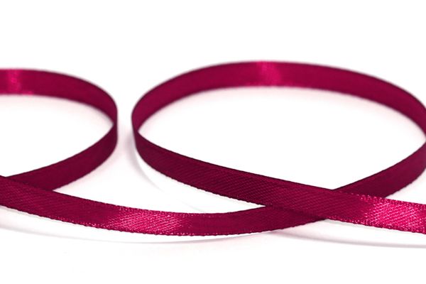 Лента атласная 1-сторонняя 6.0 мм / 33±2 метра, 077 бордовый, Gamma