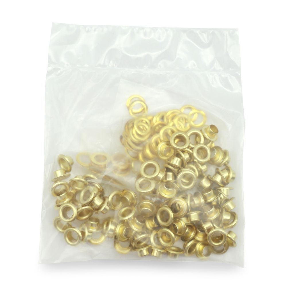 Люверсы металл ⌀_4.0 мм (внутр.), золото, 100 шт, BIG