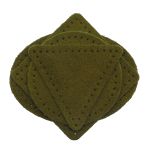 Набор заплаток пришивных из замши, круг, квадрат, треугольник, овал 6см, с перфорацией, 4 шт (33 хаки), 59723