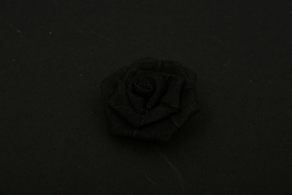 Цветочки пришивные 3х3 см, 6 шт, №112 черный, Blitz 73