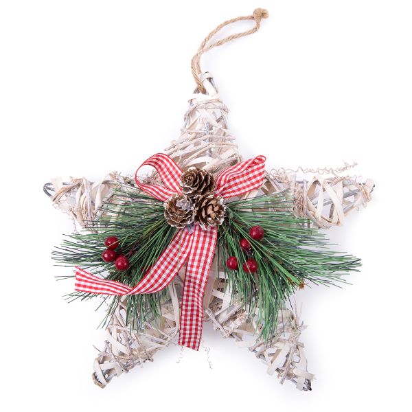 Венок из лозы ⌀25 см, толщ. 7 см, 01, Blumentag MRB-77