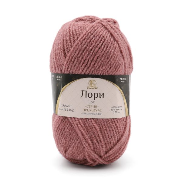 Пряжа Камтекс Лори / уп.5 мот. по 50 г, 170 м, 088 брусника