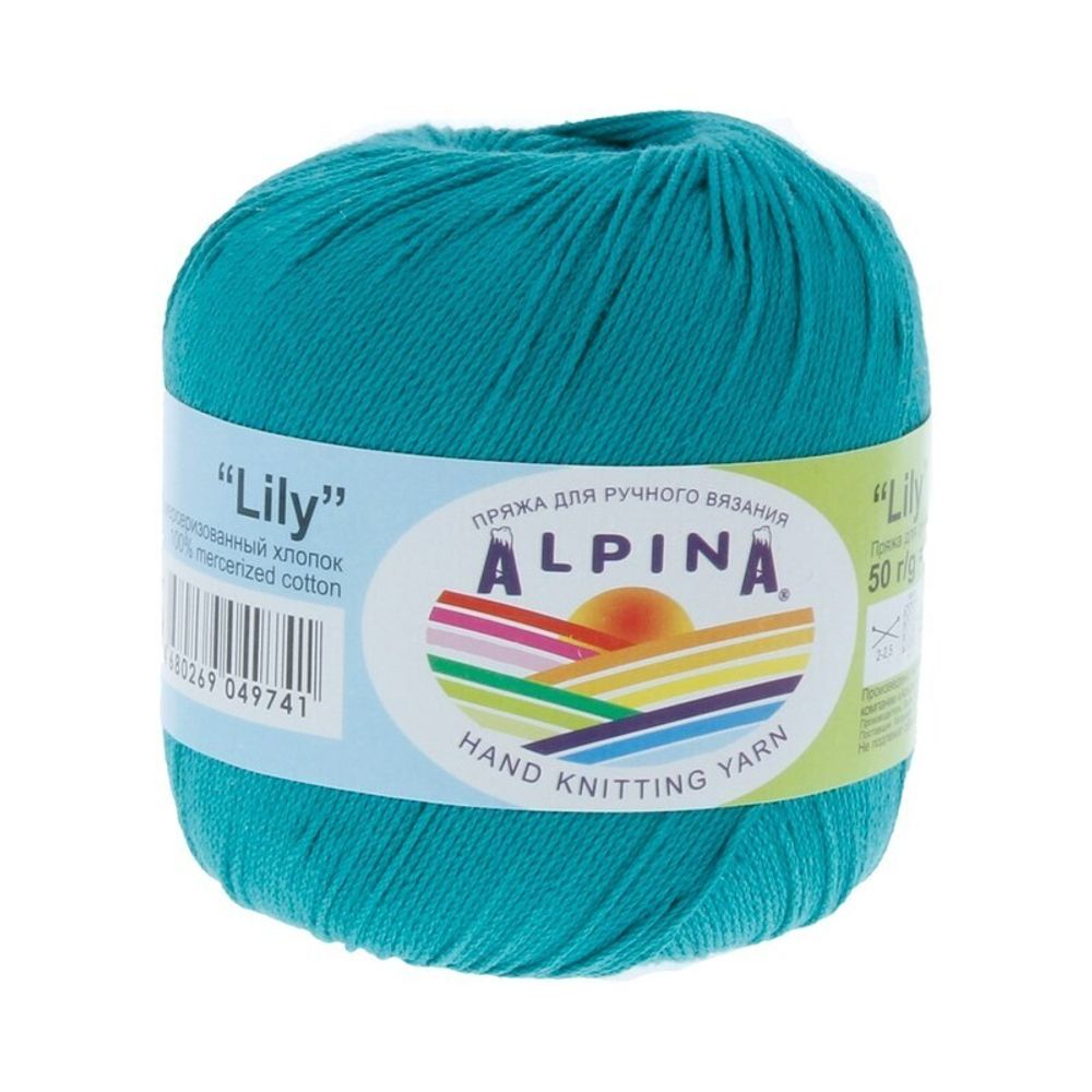 Пряжа Alpina Lily / уп.10 мот. по 50г, 175м, 139 бирюзовый