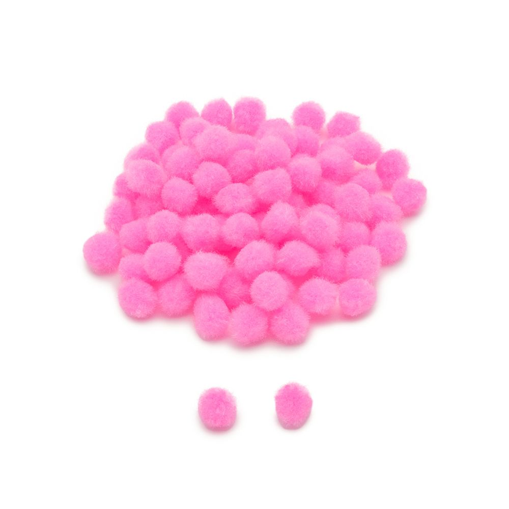Помпоны декоративные ⌀10мм, 100 шт/упак, Astra&Craft (PA-004 розовый)