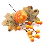 Ветка кленовая с ягодами и тыквой, 24см
