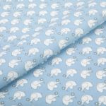 Ткань для пэчворка Peppy Молочные сны фланель, рулон 112 см / 5 метров, МС-22 голубой, Peppy