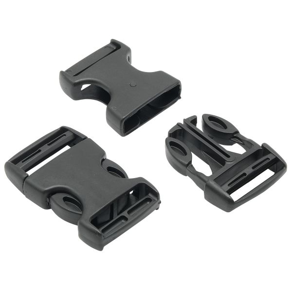 Фастекс (пряжка трезубец) пластик 30 мм, 20 шт, черный