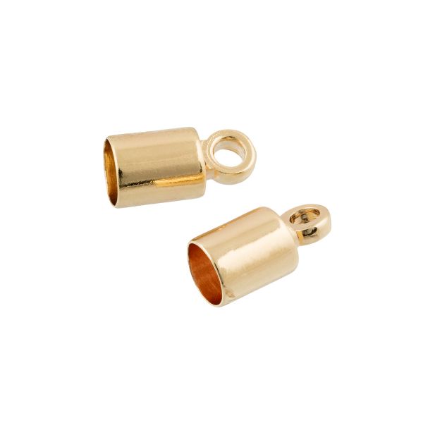 Концевик для бижутерии 4х8 мм, 10 шт, 02 золото, Zlatka FMK-E12