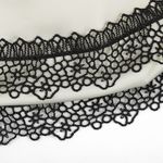 Кружево гипюр (плетёное) 45 мм, диз.2501 цв.03 черный уп.13.71м, Kruzhevo