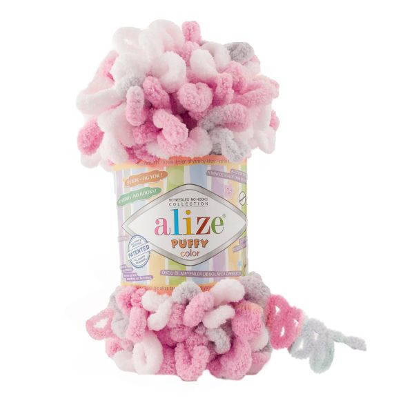Пряжа Alize (Ализе) Puffy Color / уп.5 мот. по 100 г, 9м, 6370 А