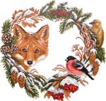 Алмазная (кристальная) мозаика Фрея, Снежная зима, 35х37 см