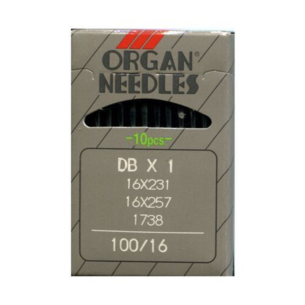 Иглы Organ, DBx1 №100 для прямострочных промышленных швейных машин, уп. 10 игл