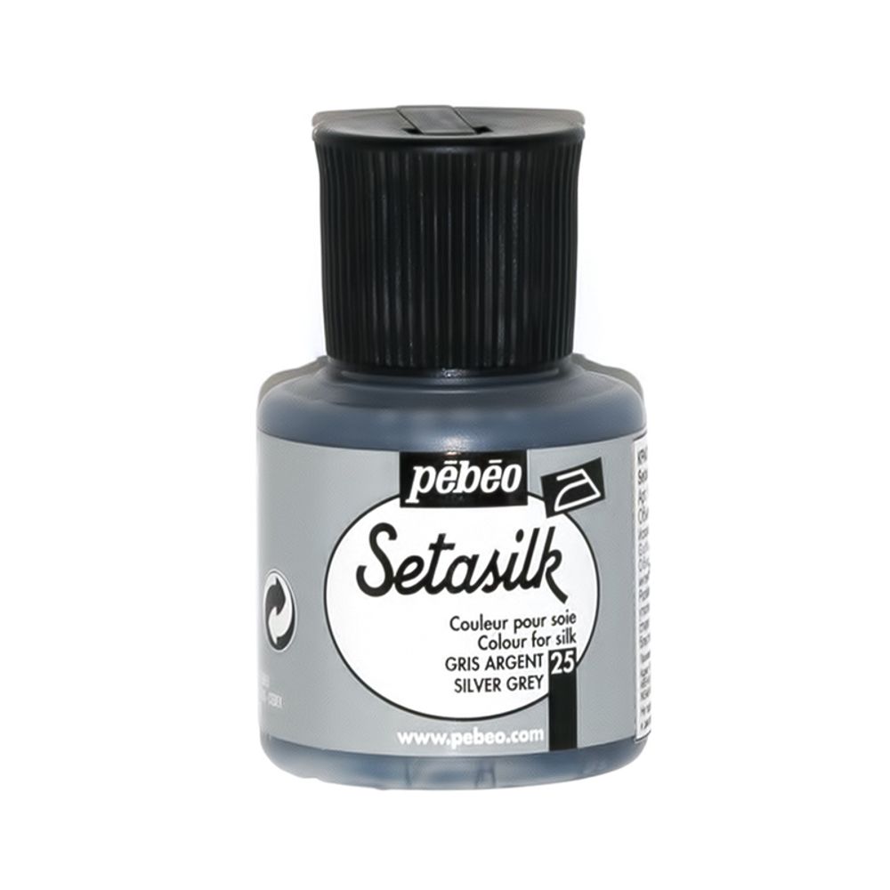 Краска по шелку Setasilk 45 мл, 181-025 серебристо-серый, Pebeo