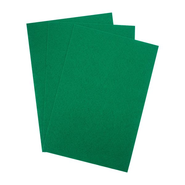 Фетр листовой жесткий 1.0 мм, 20х30 см, AF850 изумрудный, 3 шт, Astra&Craft