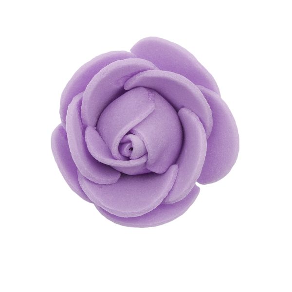 Цветочек Розочка из фоамирана 35 мм, уп. 10 шт, сиреневый