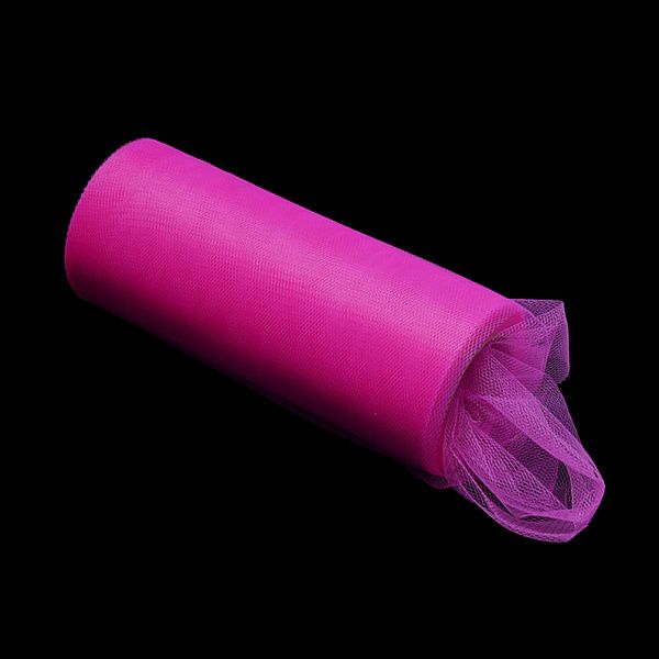 Фатин на шпульке средней жесткости 150 мм / 22.86 метра, TBY.MS.200.07, цв.07 фуксия