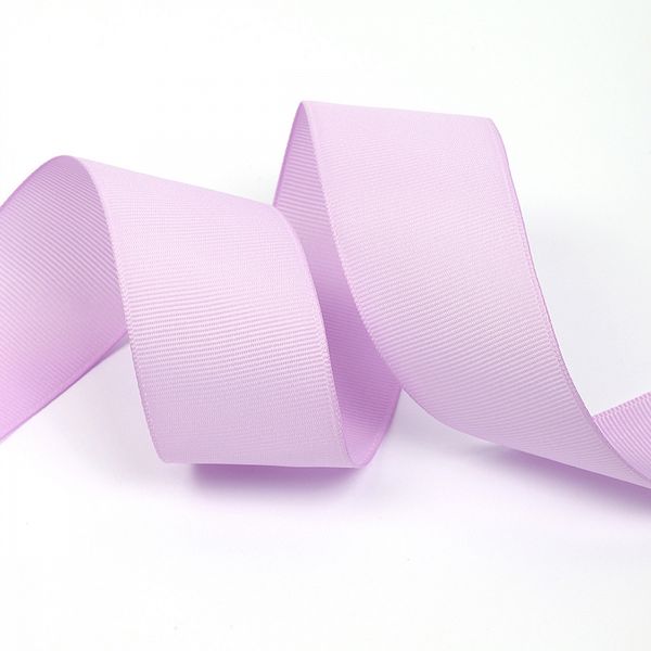 Лента репсовая (в рубчик) 38.0 мм, 430 св.сиреневый, уп. 27,4м