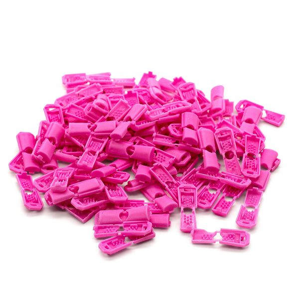 Наконечник для шнура пластик 13х9 мм, ПП, розовый, 100 шт