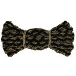 Тесьма отделочная 15 мм / 10 метров, вязаная, черный/золото, С884Г7