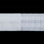 Лента (тесьма) шторная: сборка параллельная нефикс. 70 мм / 50 метров, (2 ряда петель, 4 шнура), белый, C70