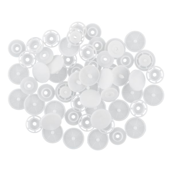 Кнопка рубашечная установочная пластик ⌀15 мм, 500 шт, 001 белый, Micron POM-15/500