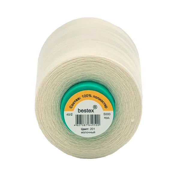 Нитки универсальные Bestex 40/2, 4570 м (5000 ярд) / 1 кат., 201 льняной
