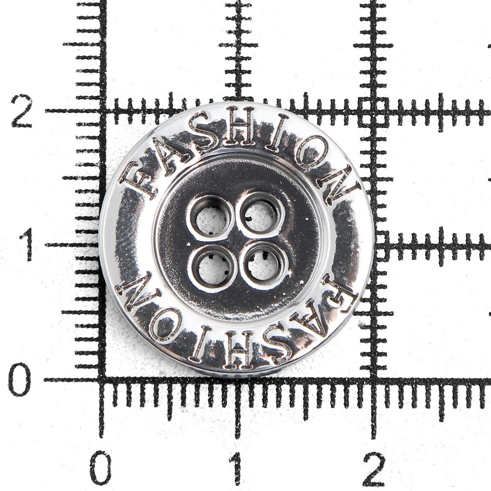 Пуговицы 4 прокола 32L (20мм), (Silver (серебристый)), 24 шт
