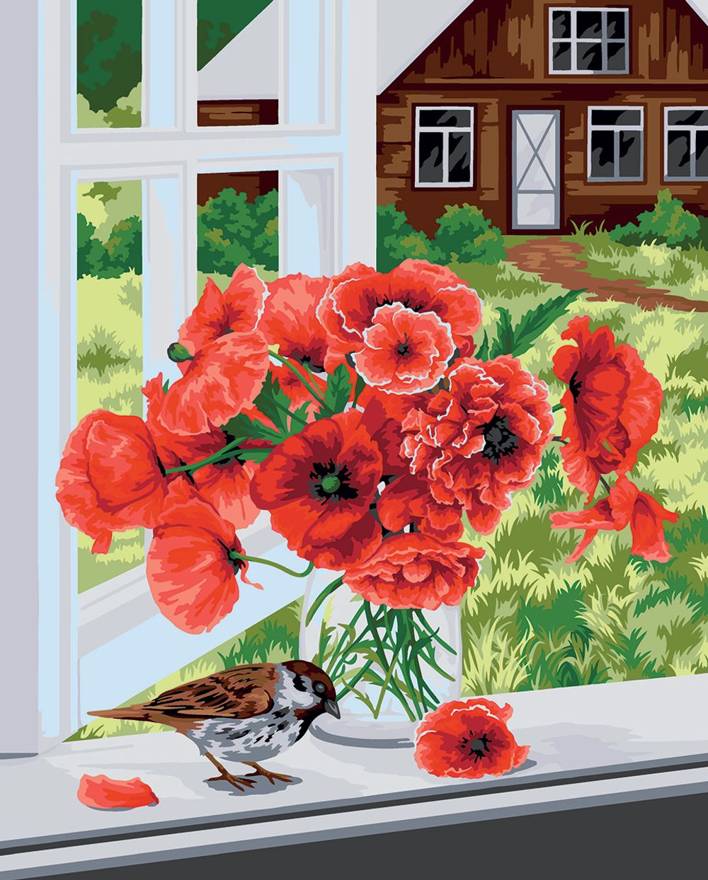 Картина по номерам Фрея PNB/PL-192, Деревенские маки, 50х40 см