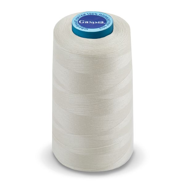 Нитки универсальные Gamma 50/2, 4570 м (5000 ярд) / 1 кат., 127 кремовый