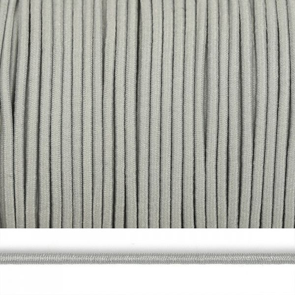 Резинка шляпная (шнур эластичный) ⌀2.0 мм / 100 метров, цв.F317 серый, 1678592