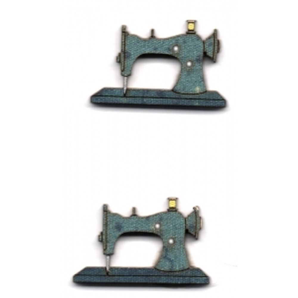 Украшения декоративные пуговицы синие (швейные машинки), Aurora, 1 шт, AU-B49848