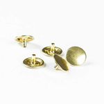 Часть кнопки Альфа (S-образная) ⌀15 мм (A-часть), нерж.сплав, золото, 100 шт, BIG