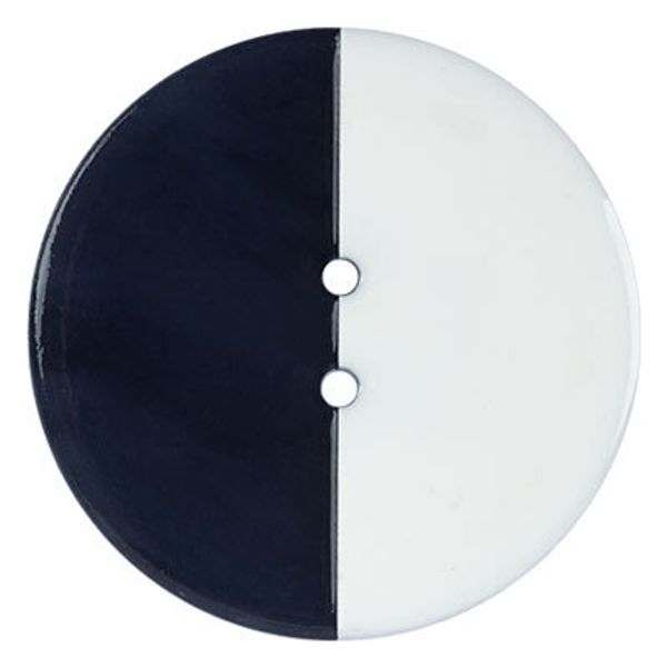 Пуговицы 2 прокола блузочные 25.5 мм, 6 шт, A001/D039 белый/синий, Gamma TAY 005