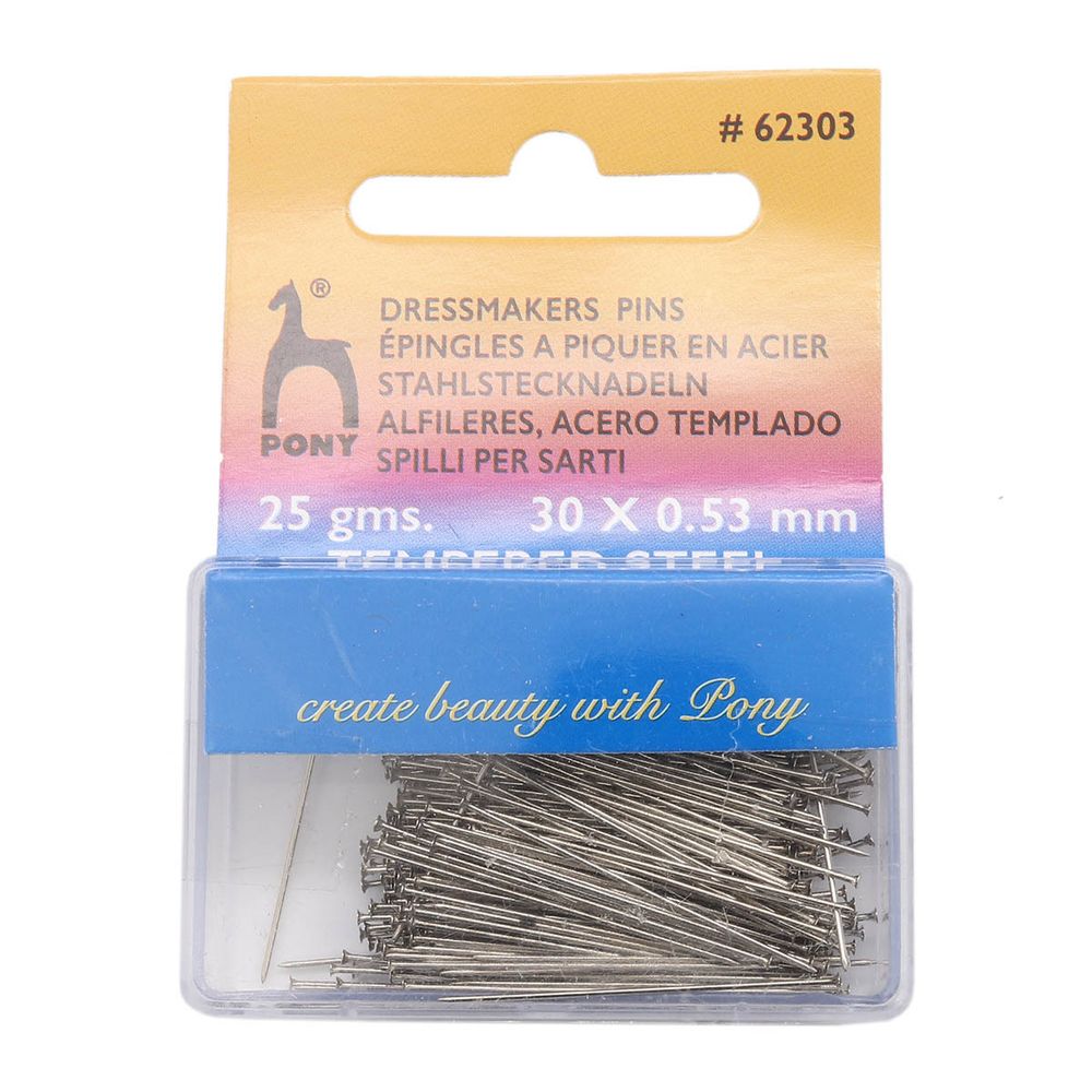 Булавки портновские 0,53мм/30мм, сталь, 25гр, Pony /TOS/