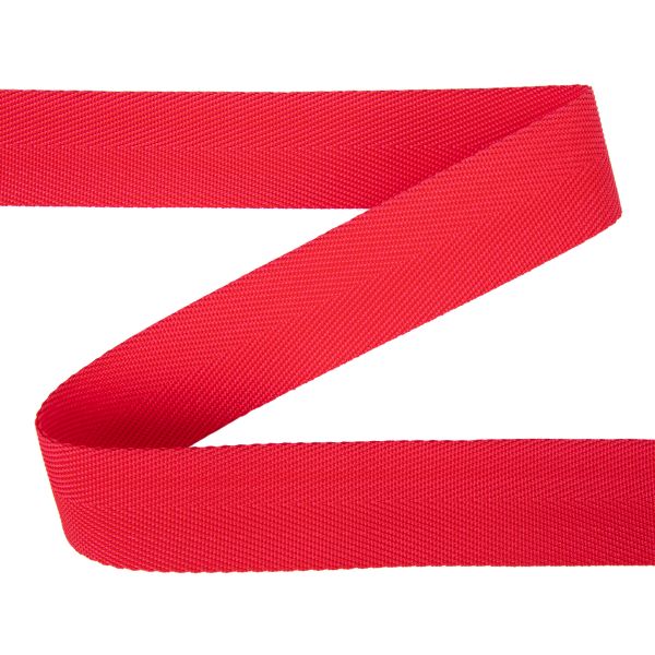 Стропа (ременная лента) 40 мм / 25 метров, толщ. 1.44 мм, [14.4 г/пог.м], 100% п/п, рис. 3114, красный, Gamma С1594Г17