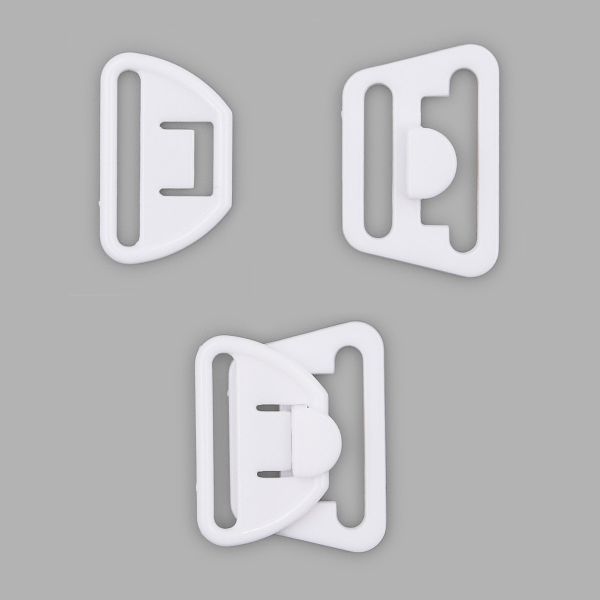 Крючки для бюстгальтера для кормящих мам пластик 18.5 мм, белый