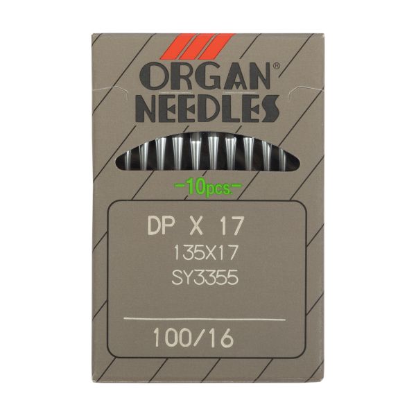 Иглы для промышленных швейных машин Organ DP*17, 10 шт, 100