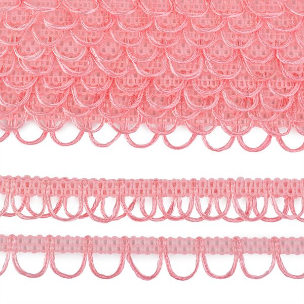 Тесьма отделочная UU 135 розовый 18-19 мм, уп.16,45м