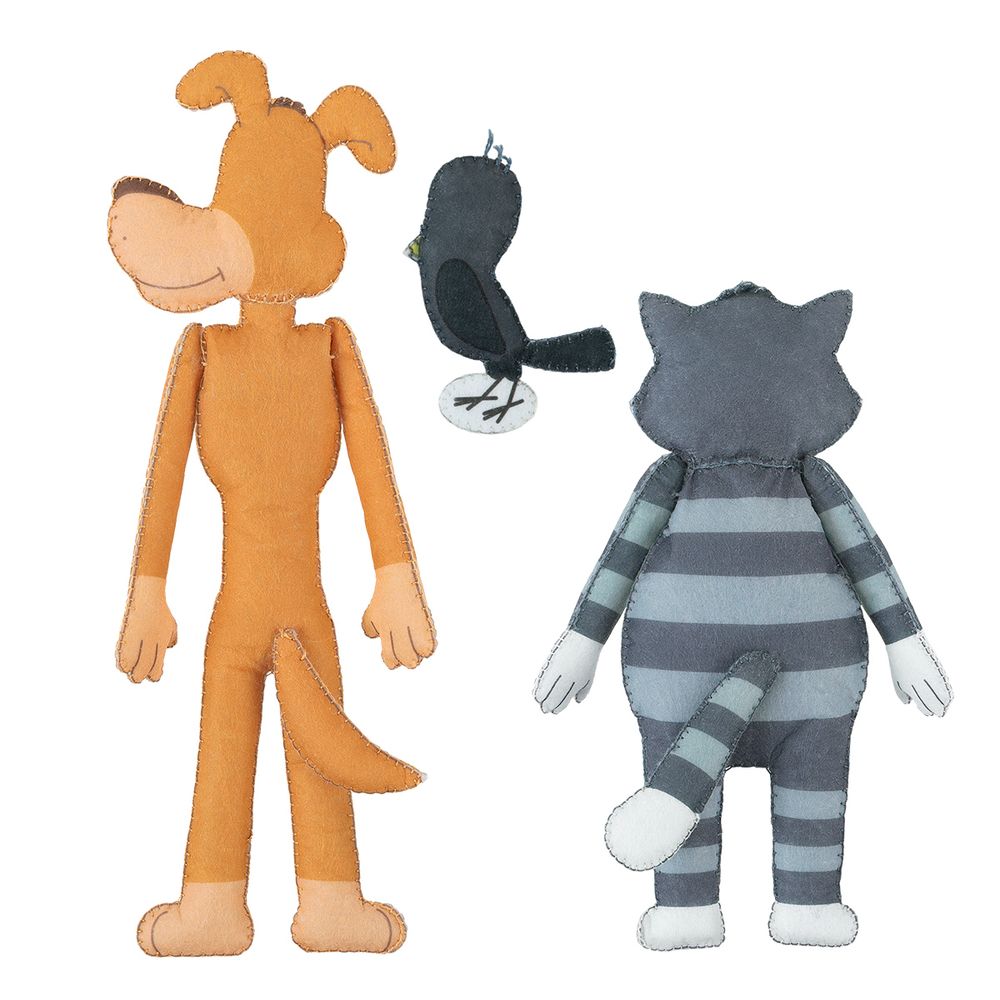 Набор для шитья "Miadolla" CMF-TF-0445 Кот Матроскин, Пес Шарик и Галчонок, Miadolla, CMF-TF-0445