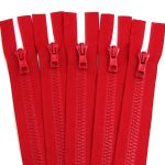 Молния трактор Arta Т6 (6 мм) 1 зам., разъем., 90 см, цв. 008 красный, уп.5 шт