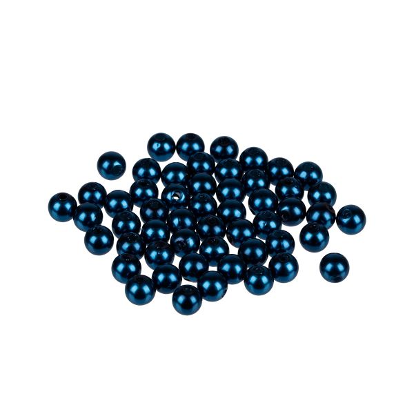 Бусины пластик ⌀6 мм, 50±2 шт, №59 т.васильковый, Zlatka PB-1