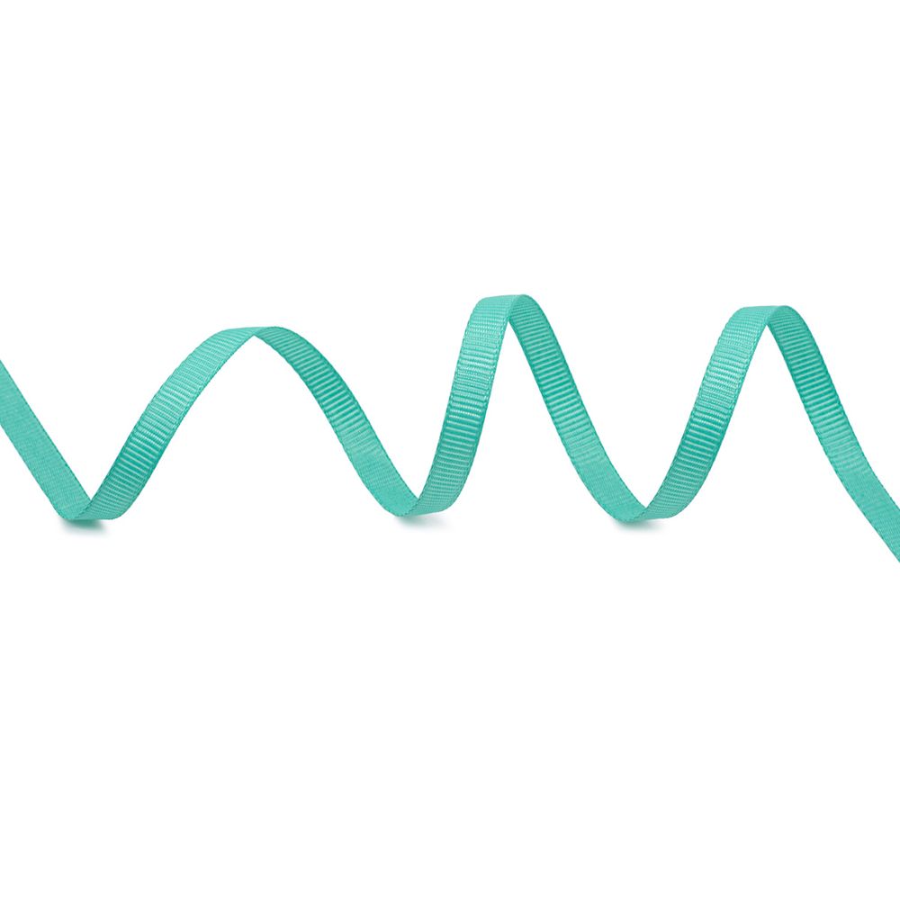 Лента репсовая (в рубчик) 6.0 мм, 121 бирюзовый, уп.18,28 м