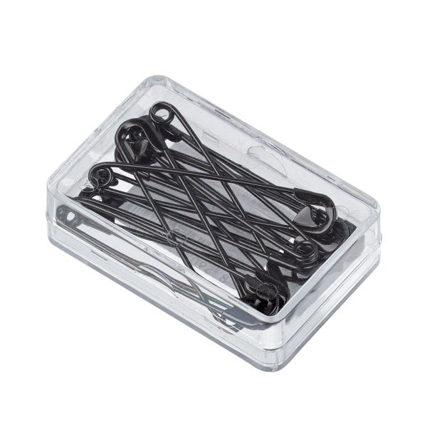 Булавки английские 50 мм, 12 шт, черный, KOH-I-NOOR 55 (5110 №3)