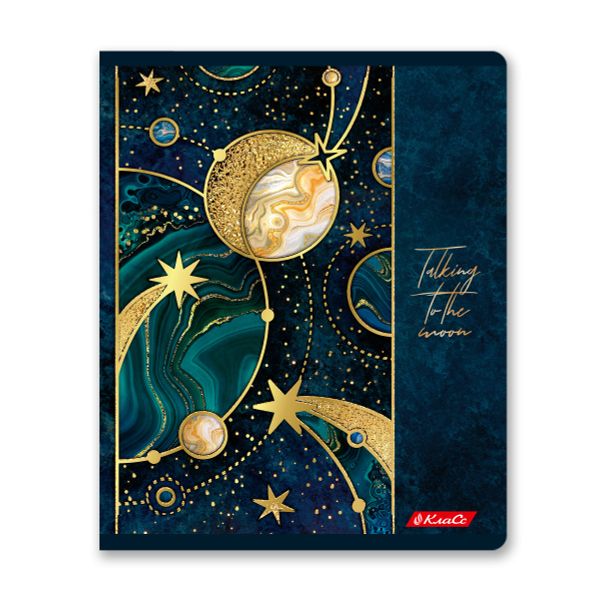 Тетрадь ученическая общая, матовая ламинация + тиснение золотой фольгой, A5+ 48 л. на скобе 65 г/м², белизна 100%, 10 шт, клетка в термоусадочной пленке, 000738 Созвездие успеха, Светоч 48ТЕТк-008